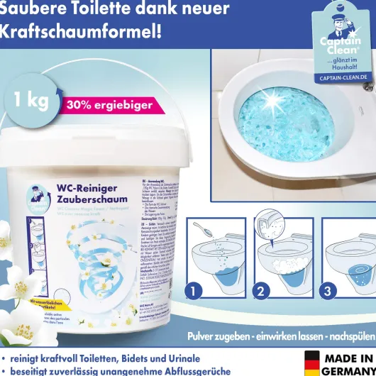 Captain Clean WC-Reiniger Zauberschaum 1 kg