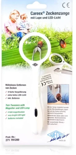 Careex Zeckenzange Mit Lupe + Led-Licht 1 Stück