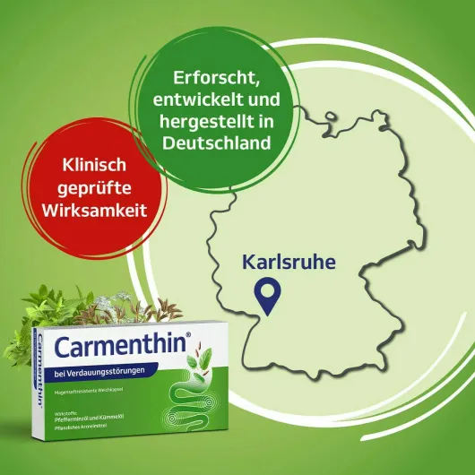 Carmenthin bei Verdauungsstörungen 14 magensaftresistente Weichkapseln