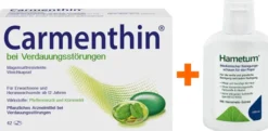 Carmenthin bei Verdauungsstörungen 42 magensaftresistente Weichkapseln + Hametum Medizinischer Reinigungsschaum 100 ml