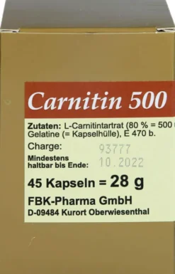 Carnitin 500 Kapseln 45 Stück