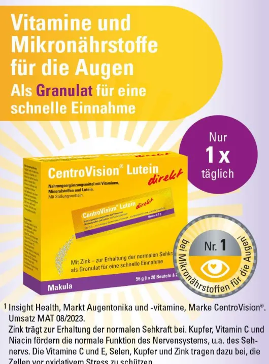 Centrovision Lutein Direkt 28 Beutel Granulat