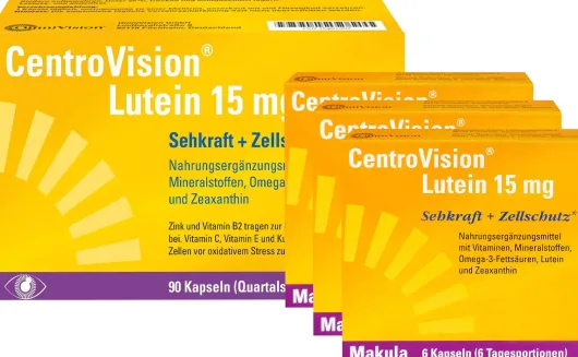 Centrovision Lutein 15 mg 90 Kapseln + gratis Centrovision Lutein 15 mg 18 Kapseln