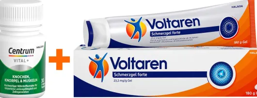 Centrum Vital+ Knochen Knorpel & Muskeln 30 Tabletten + Voltaren Schmerzgel forte 180 g