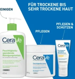 CeraVe Feuchtigkeitscreme 454 g + gratis Reinigungslotion 20 ml