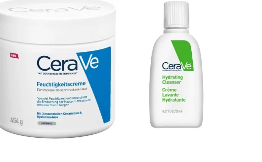 CeraVe Feuchtigkeitscreme 454 g + gratis Reinigungslotion 20 ml
