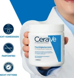 CeraVe Feuchtigkeitscreme 454 g + gratis schäumendes Reinigungsgel 20 ml