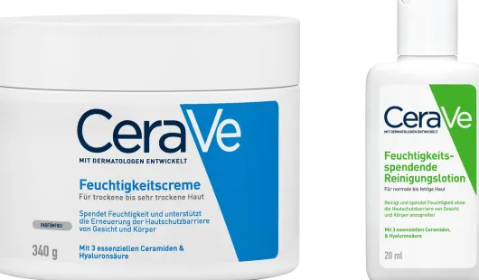 CeraVe Feuchtigkeitscreme 340 g + gratis feuchtigkeitsspendende Reinigungslotion 20 ml
