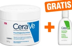 CeraVe Feuchtigkeitscreme 340 g + gratis feuchtigkeitsspendende Reinigungslotion 20 ml