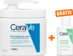 CeraVe Feuchtigkeitscreme Pumpe 454 g + gratis CeraVe Schäumendes Reinigungsgel 20 ml
