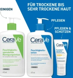 CeraVe Feuchtigkeitslotion 473 ml + gratis schäumendes Reinigungsgel 20 ml