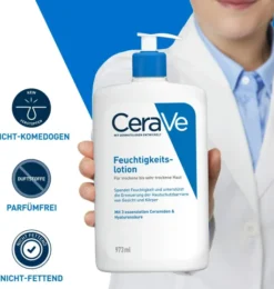 CeraVe Feuchtigkeitslotion 973 ml + gratis feuchtigkeitsspendende Reinigungslotion 20 ml