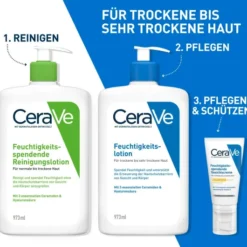 CeraVe Feuchtigkeitslotion 973 ml + gratis feuchtigkeitsspendende Reinigungslotion 20 ml