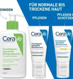 CeraVe Feuchtigkeitsspendende Gesichtscreme LSF 30 52 ml + gratis Schäumendes Reinigungsgel 20 ml