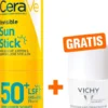 CeraVe Invisible Sun Stick SPF 50+ 8 g + gratis Vichy Deo Roll-on Anti Flecken 48h 50 ml