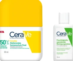 CeraVe Mattierendes Sonnenschutz Fluid LSF 50+ 50 ml + gratis CeraVe Reinigungslotion 20 ml