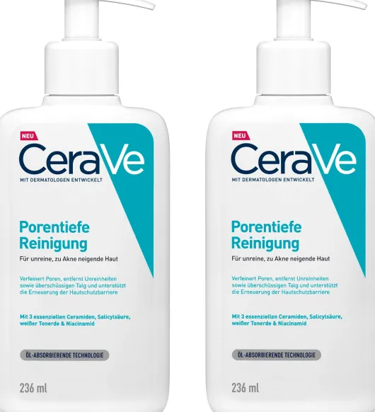 Cerave porentiefe Reinigung Gel 2 x 236 ml