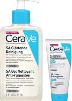CeraVe SA Glättende Reinigung 236 ml + SA Urea Glättendee Feuchtigkeitscreme 177 ml