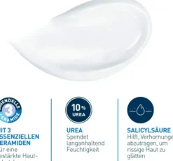 CeraVe SA Urea Glättende Feuchtigkeitscreme 340 g + gratis Feuchtigkeitsspendende Reinigungslotion 20 ml