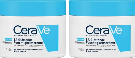 CeraVe SA Urea Glättende Feuchtigkeitscreme 2 x 340 g