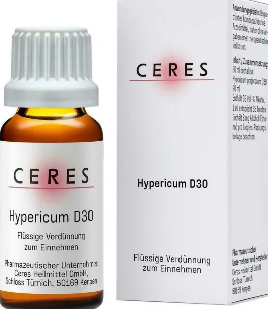 Ceres Hypericum D 30 Dilution 20 ml