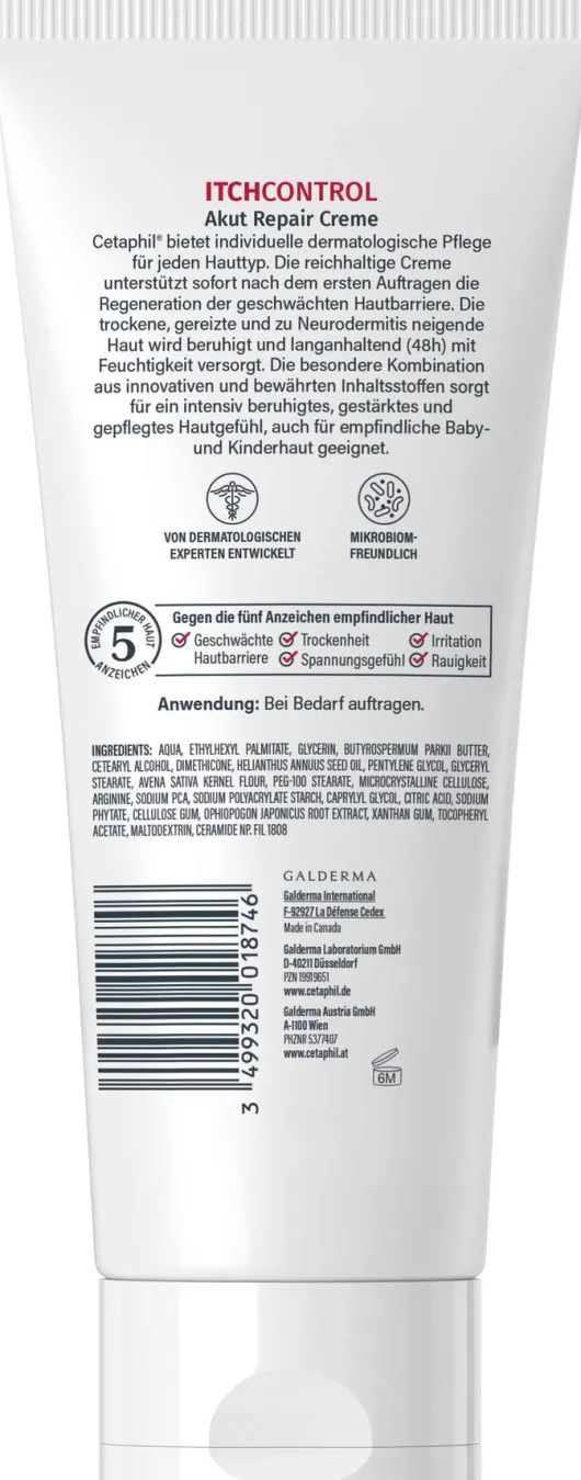 Cetaphil Pro Itch Control Akut Repair Creme 226 g