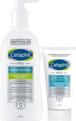 Cetaphil Pro Itch Control Pflegelotion 295 ml + gratis Sensitive Regenerierende Handcreme 50 ml