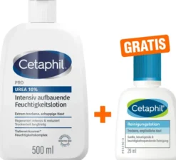 Cetaphil Pro Urea 10 % Lotion 500 ml + gratis Cetaphil Reinigungslotion 29 ml