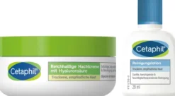 Cetaphil reichhaltige Nachtcreme mit Hyaluronsäure 48 g + gratis Reinigungslotion 29 g