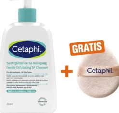 Cetaphil Sanft glättende SA Reinigung 236 ml + gratis Cetaphil Reinigungspad 1 Stück