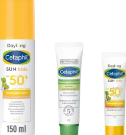Cetaphil Sun Daylong Kids SPF 50+ liposomale Lotion 150 ml + gratis Feuchtigkeitslotion 14 g + gratis Lotion 10 ml