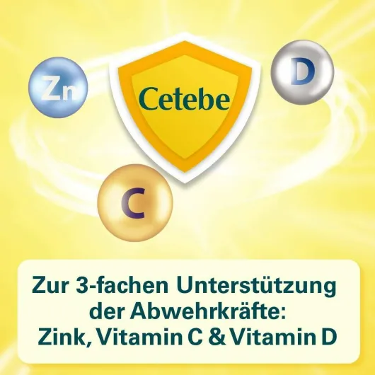 Cetebe Abwehr plus Vitamin C+Vitamin D3+ Zink 60 Kapseln