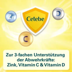 Cetebe Abwehr plus Vitamin C+Vitamin D3+ Zink 60 Kapseln