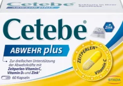 Cetebe Abwehr plus Vitamin C+Vitamin D3+ Zink 60 Kapseln