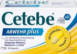 Cetebe Abwehr plus Vitamin C+Vitamin D3+ Zink 30 Kapseln