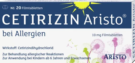 Cetirizin Aristo bei Allergien 10 mg 20 Filmtabletten