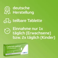 Cetirizin Axicur 10 mg 100 Filmtabletten