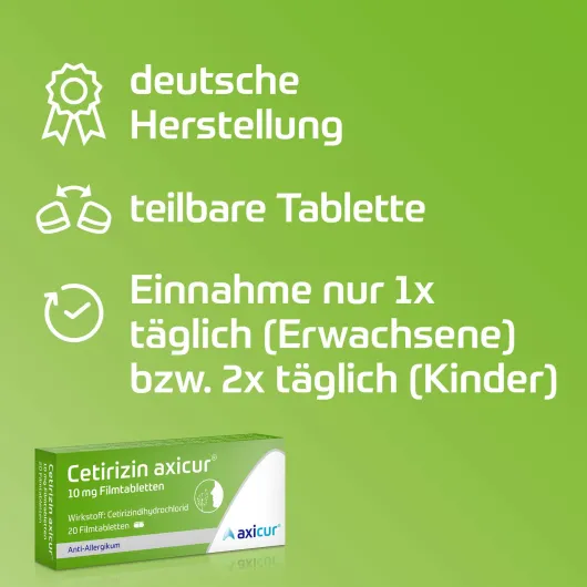 Cetirizin Axicur 10 mg 10 Filmtabletten