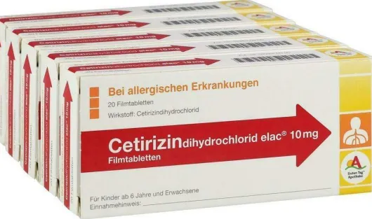 Cetirizindihydrochlorid Elac 10 mg Filmtabletten