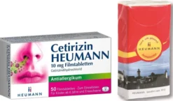 Cetirizin Heumann 10 mg 50 Filmtabletten + Gratis Taschentücher