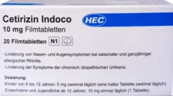 Cetirizin Indoco 10 mg Filmtabletten 20 Stück