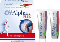 CH ALPHA Plus Trinkampullen 30 Stück + 2 x gratis CH-ALPHA Gelenk Gel 25 ml