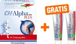CH ALPHA Plus Trinkampullen 30 Stück + 2 x gratis CH-ALPHA Gelenk Gel 25 ml