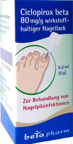 Ciclopirox Beta 80 mg Pro G Wirkstoffhalt.Nagellack 6,6 G