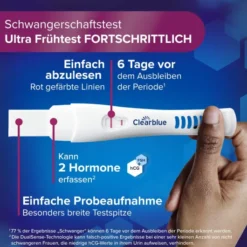 Clearblue Schwangerschaftstest 6 Tage vorher 2 Hormone 1 Stück