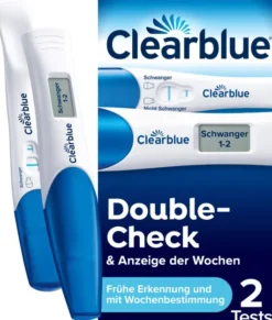 Clearblue Schwangerschaftstest frühe Erkennung und mit Wochenbestimmung 2 Teststäbchen