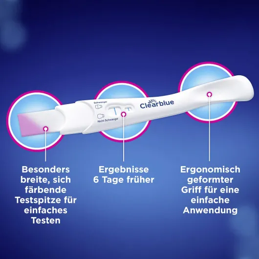 Clearblue Schwangerschaftstest frühe Erkennung und mit Wochenbestimmung 2 Teststäbchen