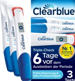 Clearblue Schwangerschaftstest Triple Check Ultra Früh 3er Set