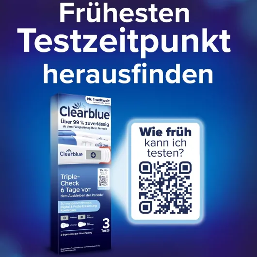 Clearblue Schwangerschaftstest Triple Check Ultra Früh 3er Set