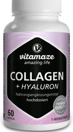 Collagen 300 Mg+hyaluron 100 mg Hochdosiert Kapseln 60 Stück